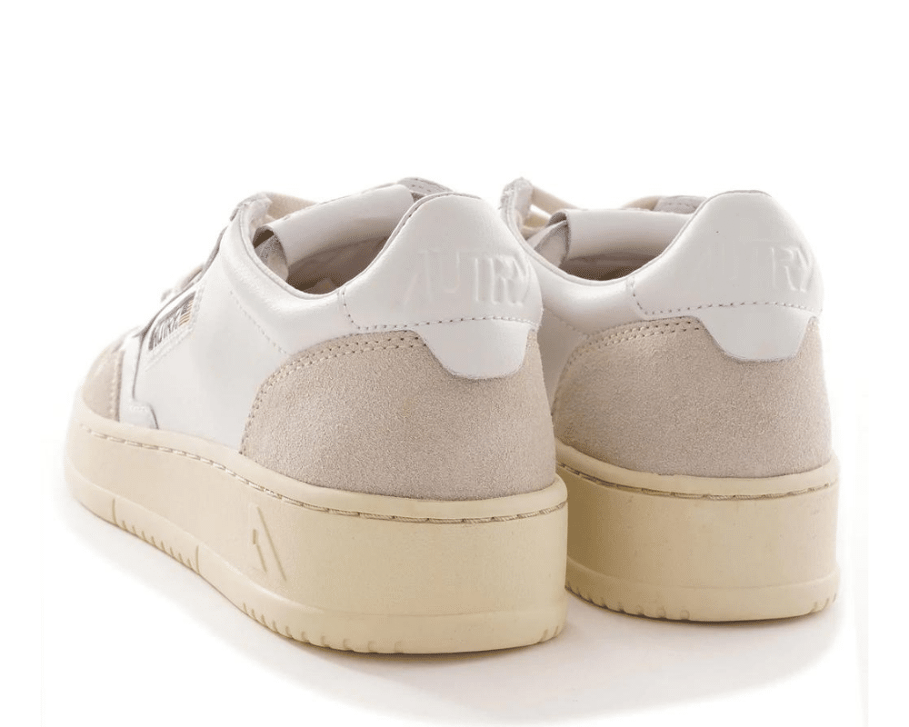 Autry Medalist Low White Suede