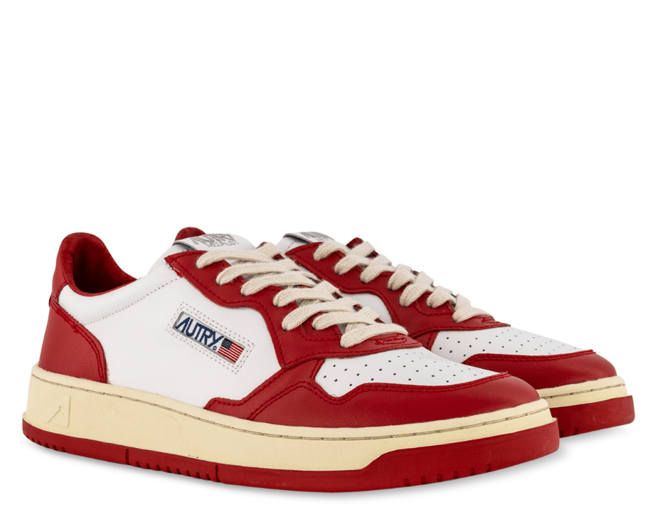 Autry Medalist Low Sneakers White Red