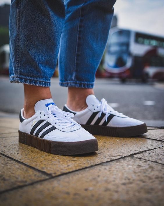 נעלי אדידס סמבה פלטפורמה | Adidas Samba Sambarose White
