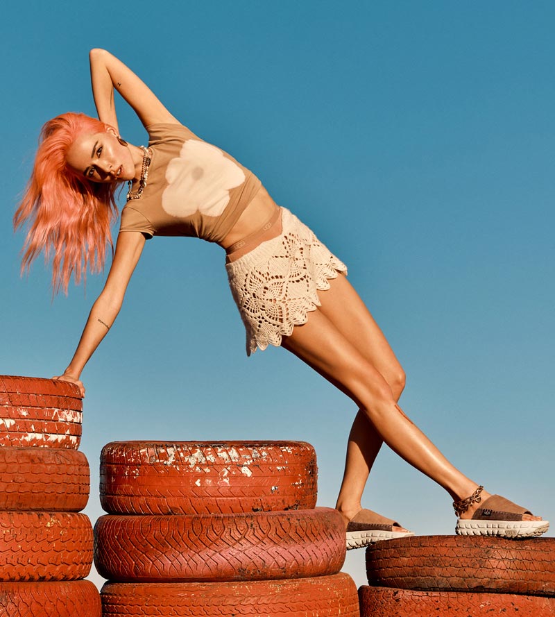 סנדלי האג | כפכפי האג Ugg All Gender Venture Daze Slide Chestnut / Ceramic