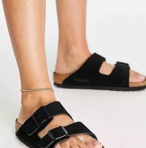 כפכפי בירקנשטוק | Birkenstock Arizona Suede Black