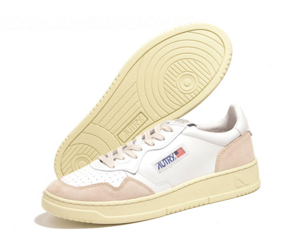 Autry Medalist Low White Suede