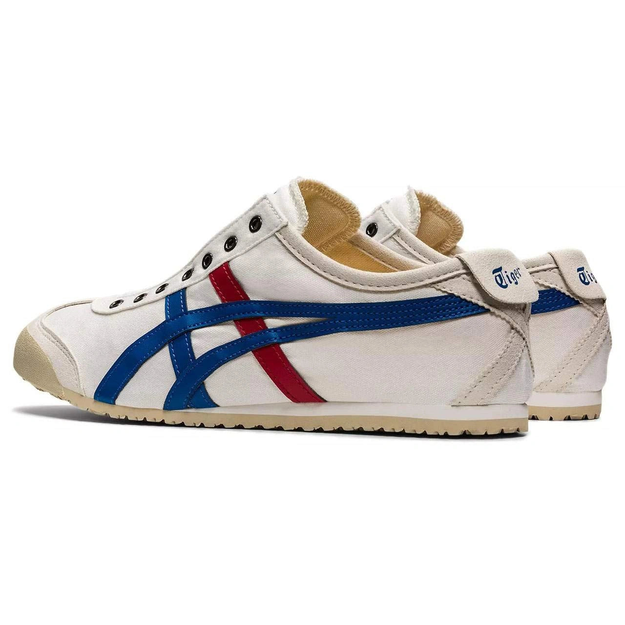 נעלי אוניטסוקה טייגר | Onitsuka Tiger MEXICO 66 SLIP-ON White Tricolor