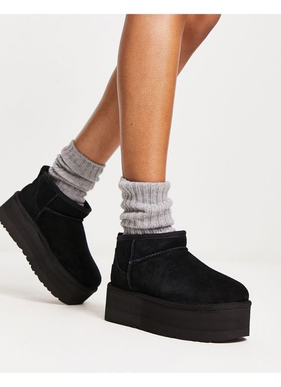 נעלי האג | מגפי האג Ugg Classic Ultra Mini Platform Black
