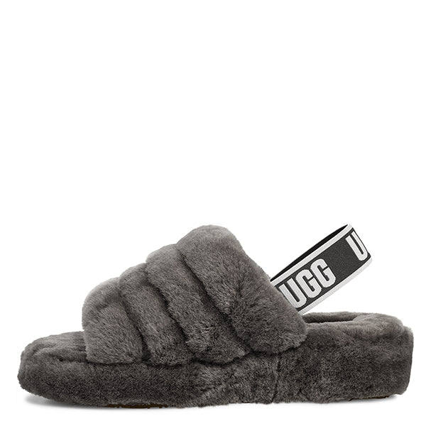 UGG FLUFF SLIDE GREY