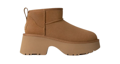 נעלי האג | מגפי האג פלטפורמה עקב UGG Women's Classic Ultra Mini New Heights Chestnut