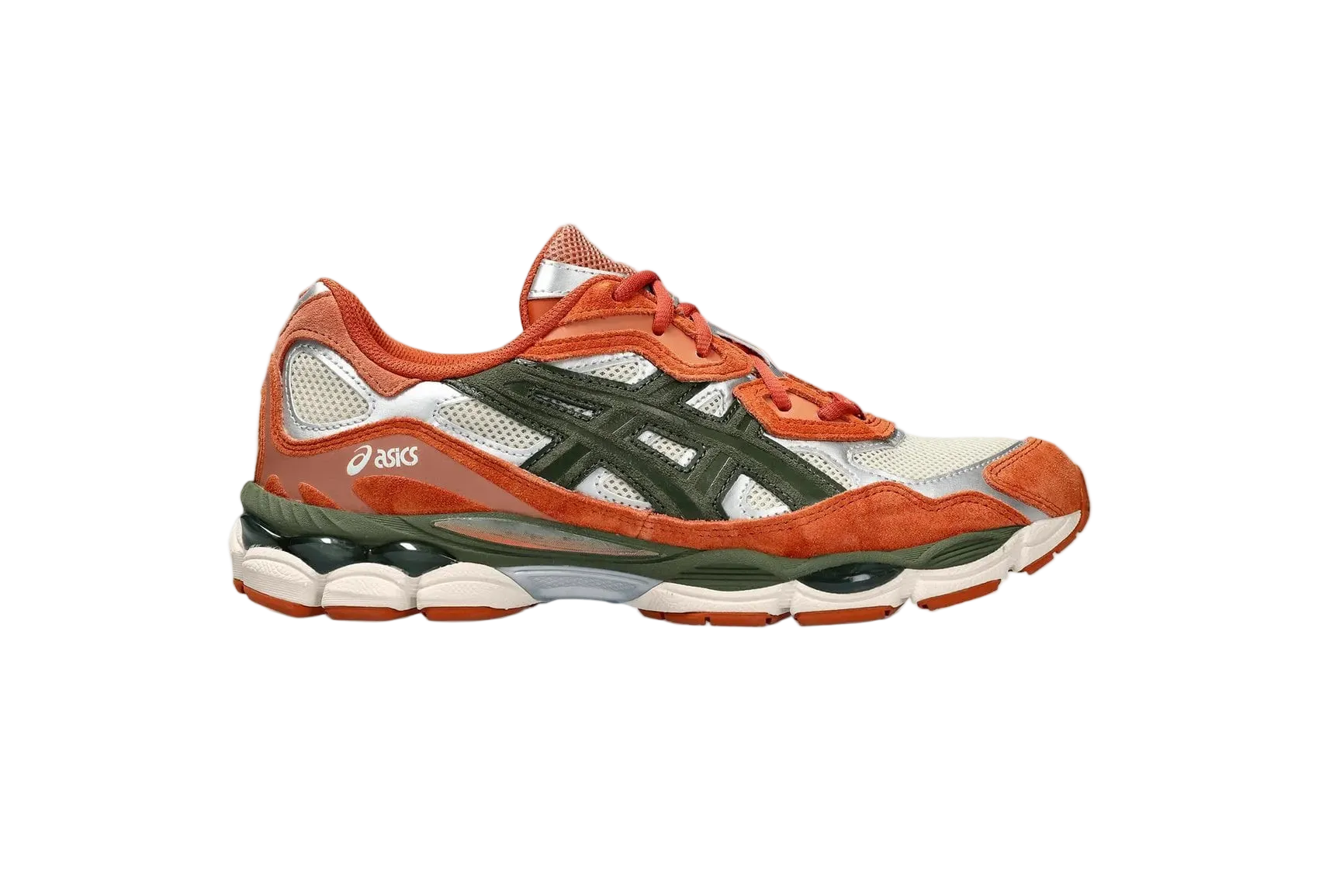 ASICS Gel-NYC Oatmeal Forest Green Orange