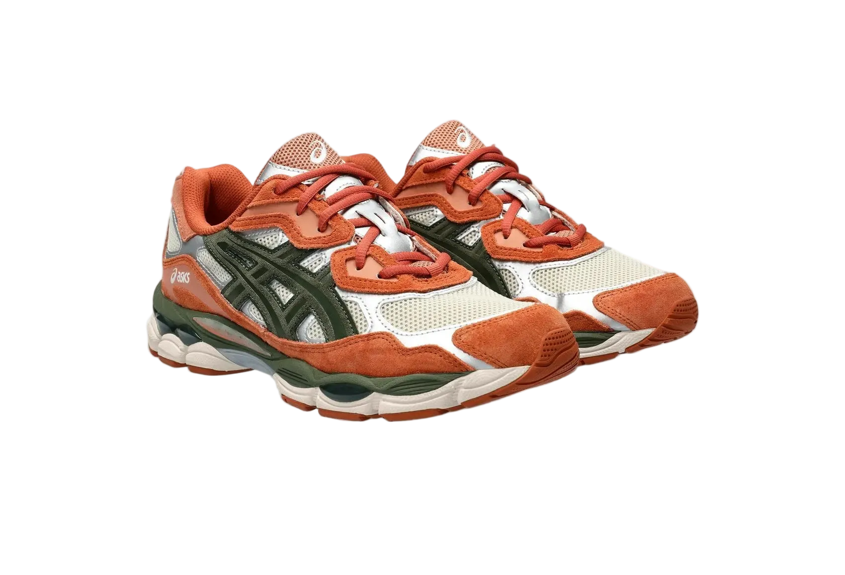 ASICS Gel-NYC Oatmeal Forest Green Orange
