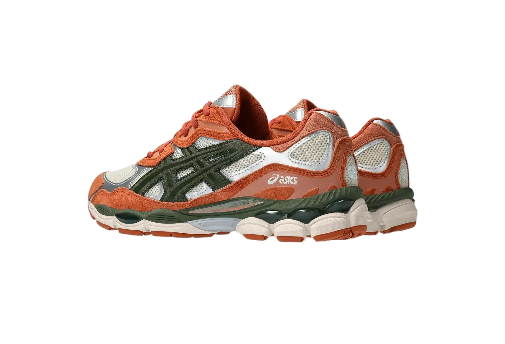 ASICS Gel-NYC Oatmeal Forest Green Orange