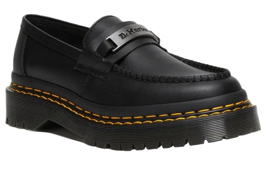Dr. Martens Penton Bex Double Stitch Leather Loafers Black Poly Rip Stop + Element