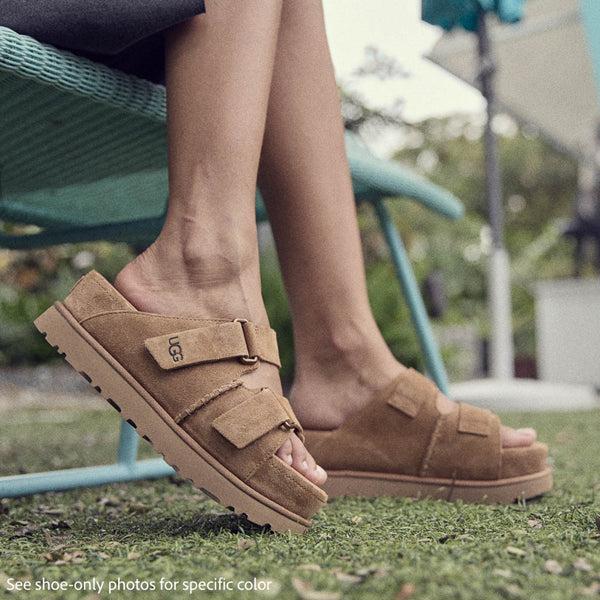 סנדלי האג | כפכפי האג UGG Goldenstar Hi Slide Chestnut