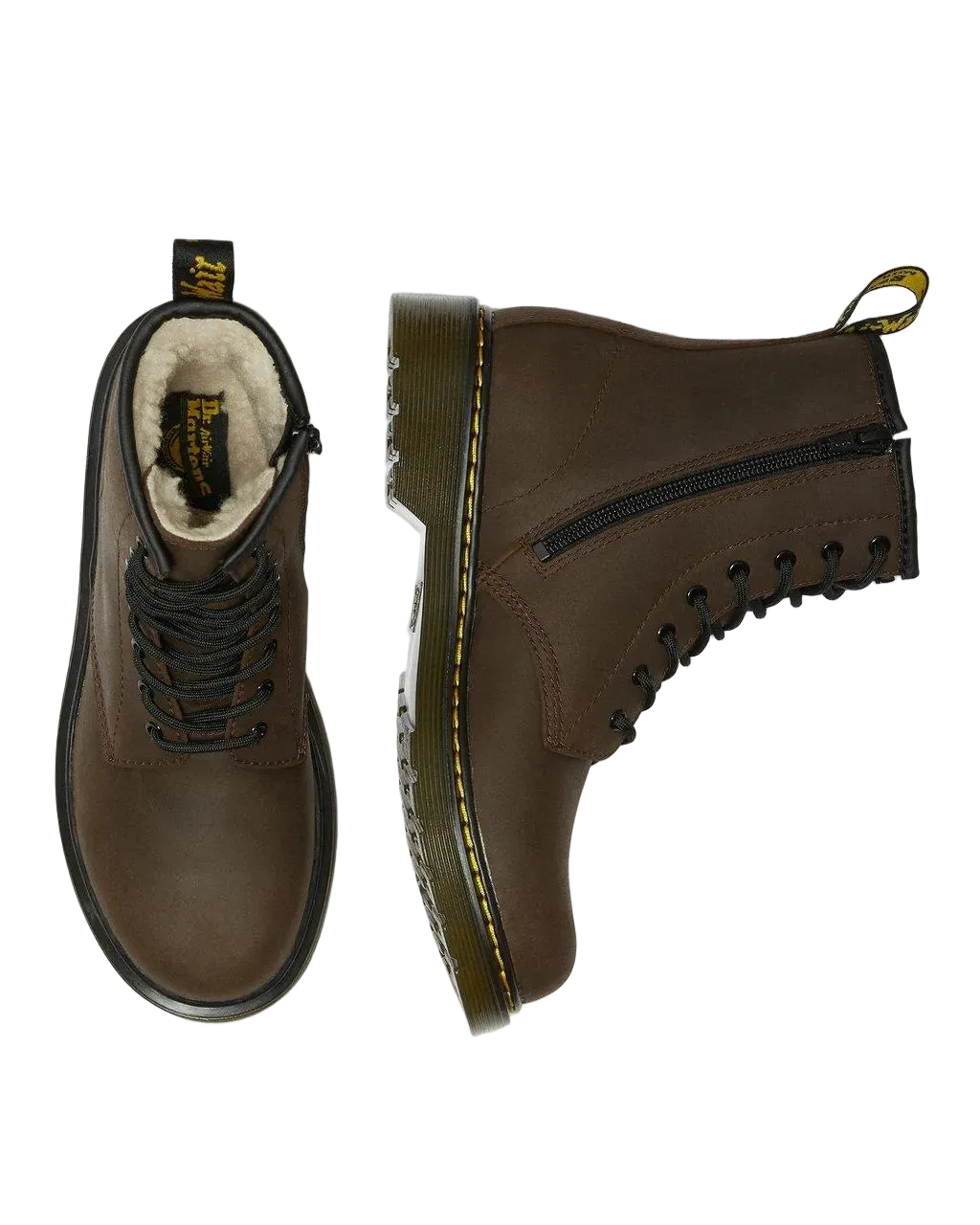 Dr. Martens Youth 1460 Faux Fur Lined Lace Up Boots
