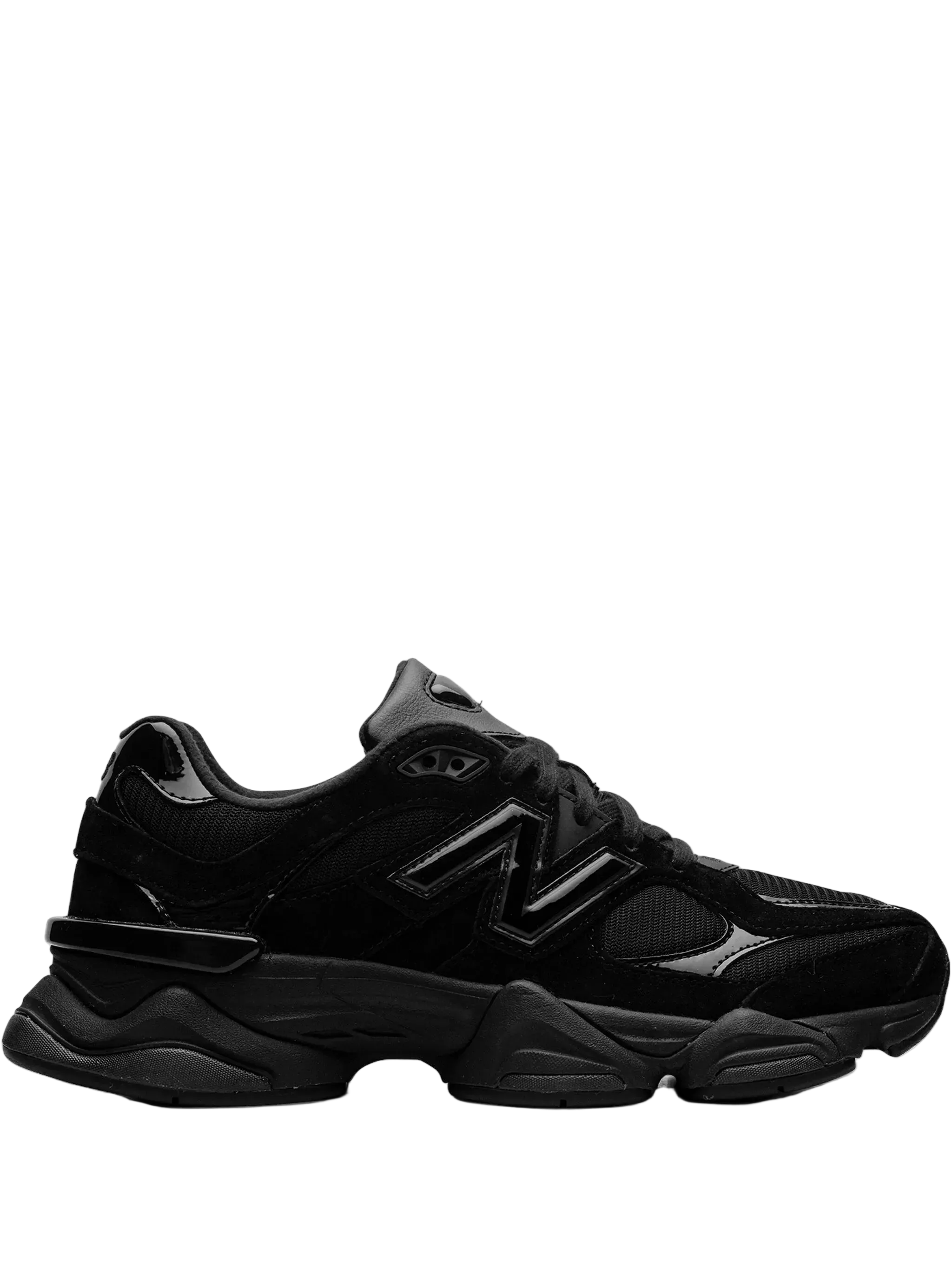 New Balance 9060 Triple Black Patent sneakers
