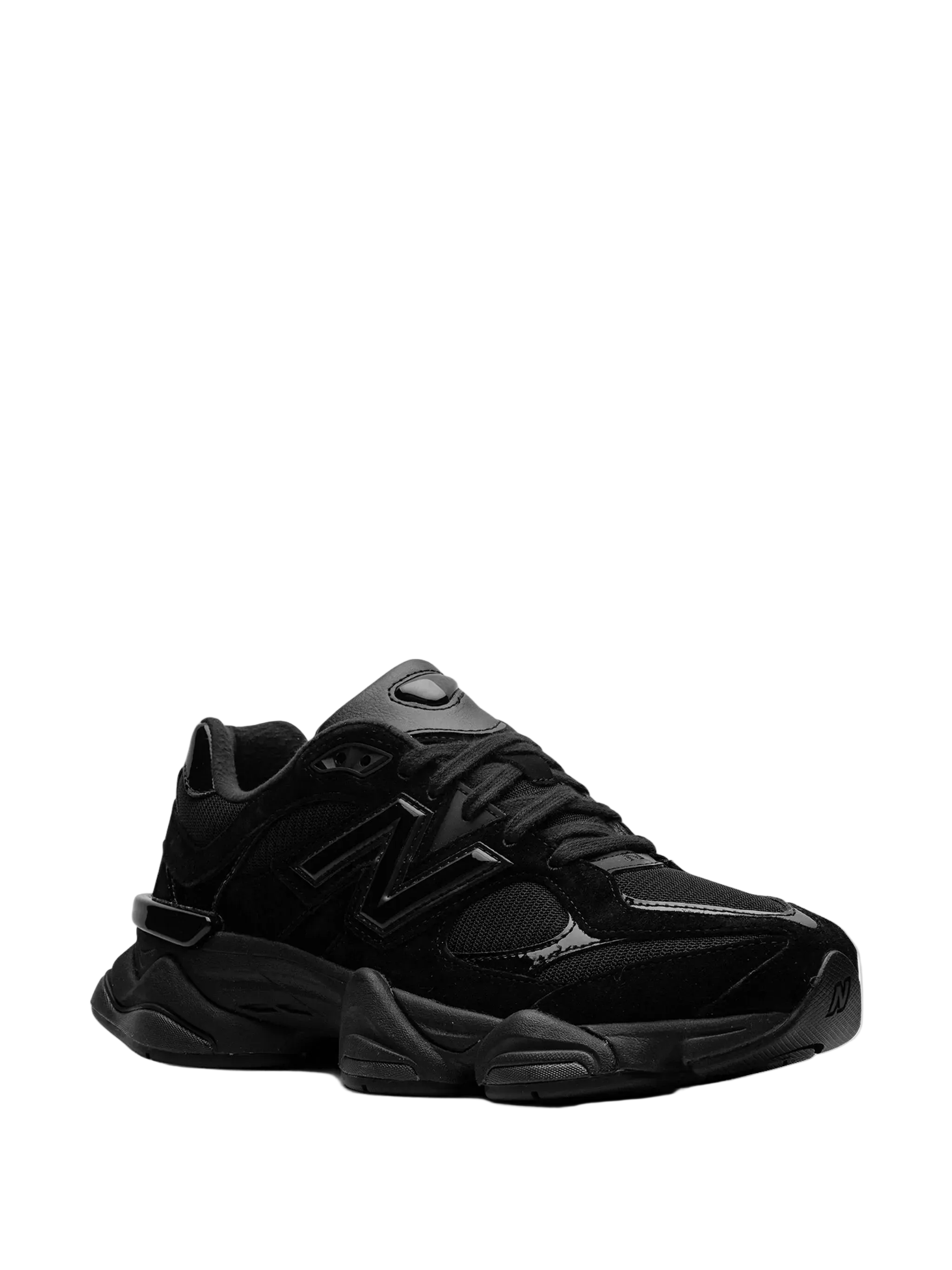 New Balance 9060 Triple Black Patent sneakers