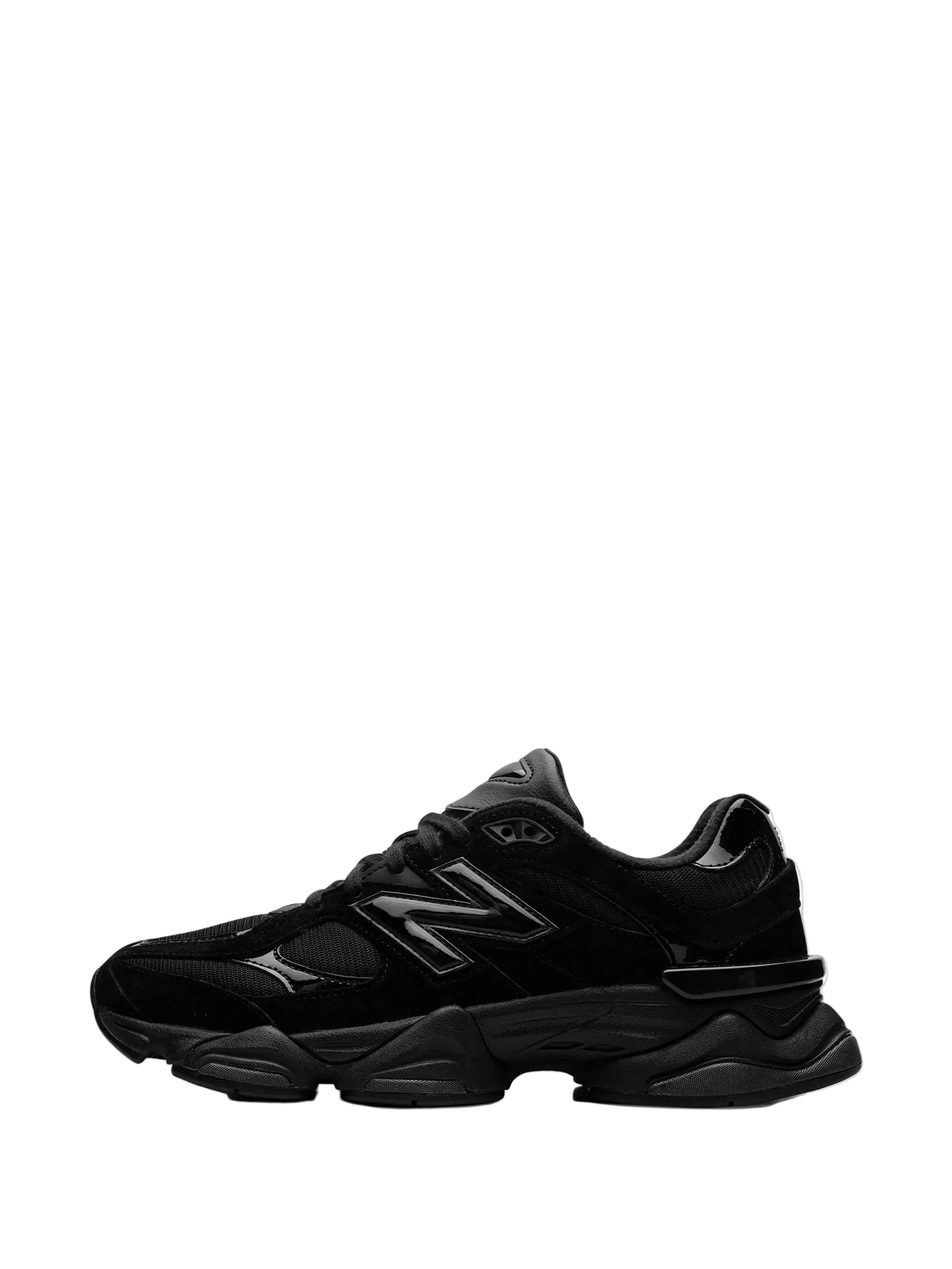 New Balance 9060 Triple Black Patent sneakers