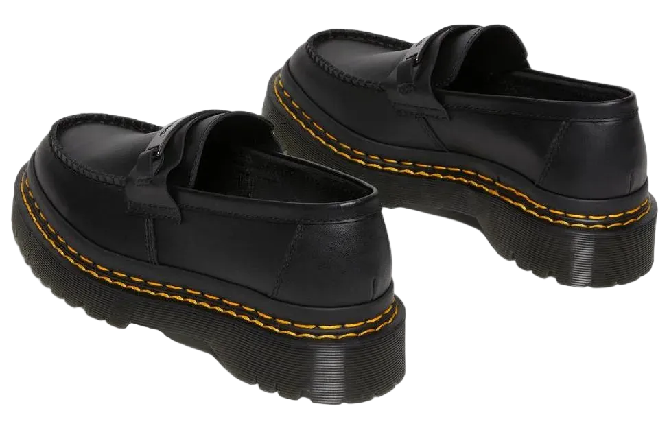 Dr. Martens Penton Bex Double Stitch Leather Loafers Black Poly Rip Stop + Element