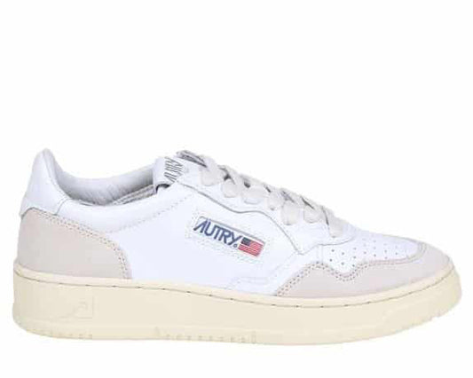 Autry Medalist Low White Suede