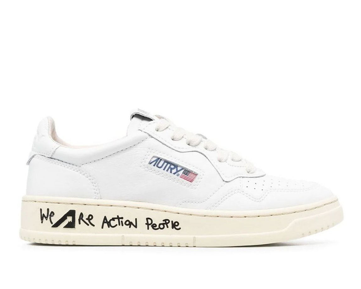 Autry Grafitti Logo Printed Lace-Up Sneakers