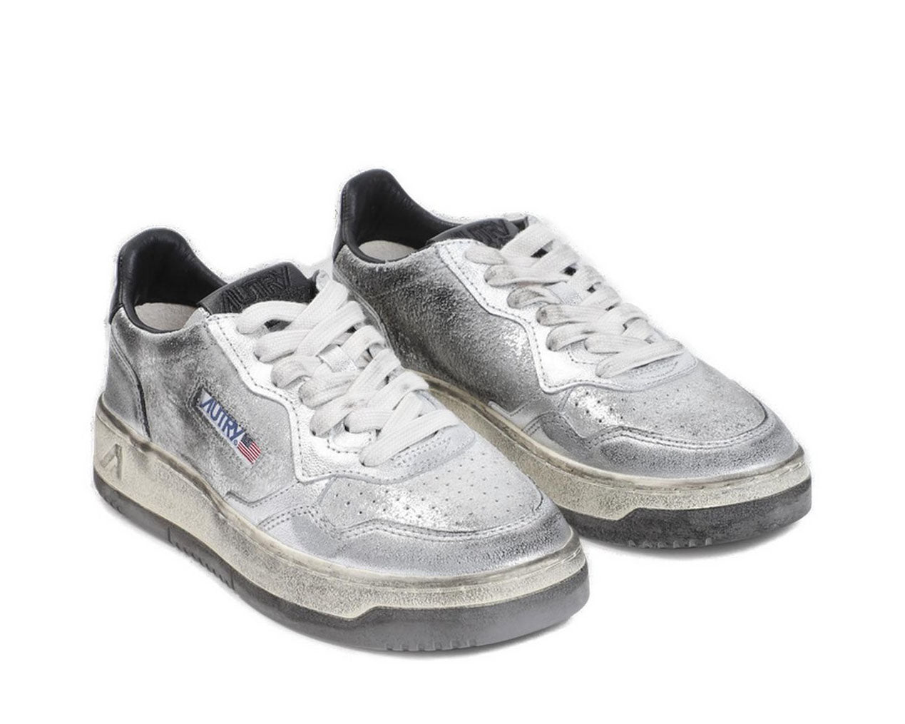 Autry Super Vintage Medalist Distressed Sneakers