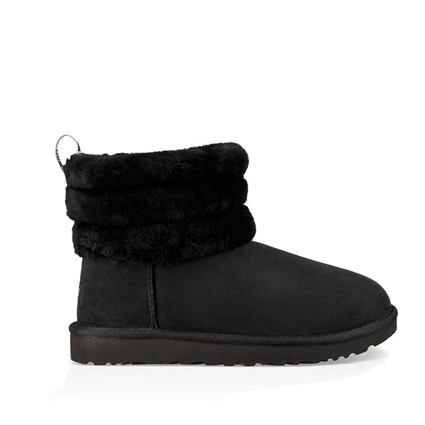 UGG FLUFF MINI QUILTED BLACK
