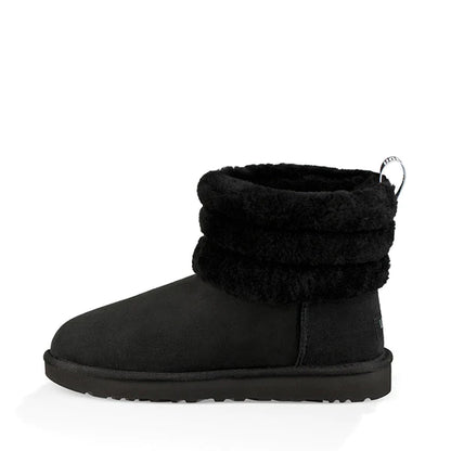 UGG FLUFF MINI QUILTED BLACK