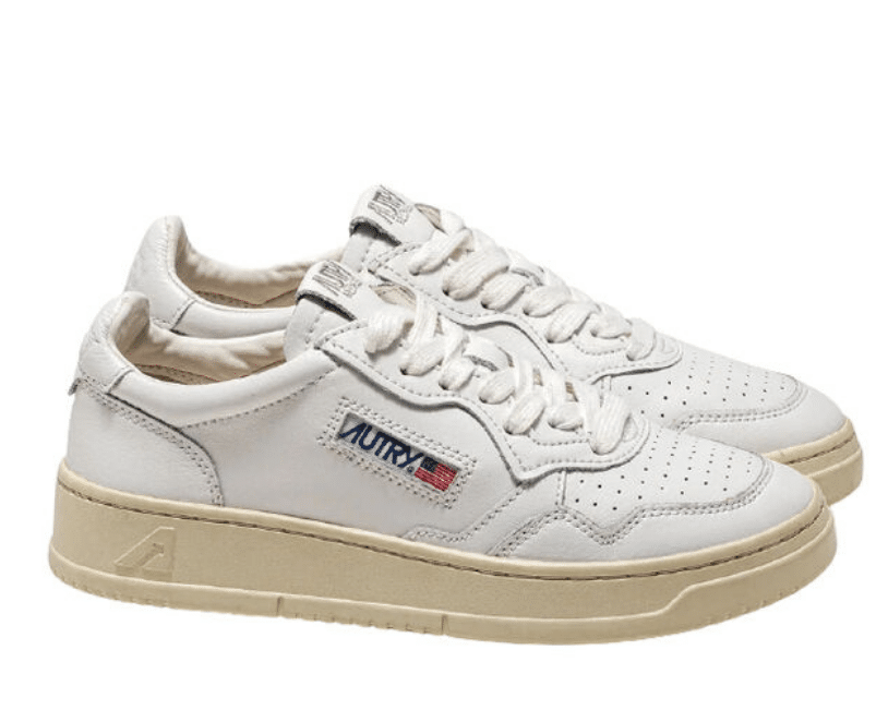 Autry Medalist Low All White Leather