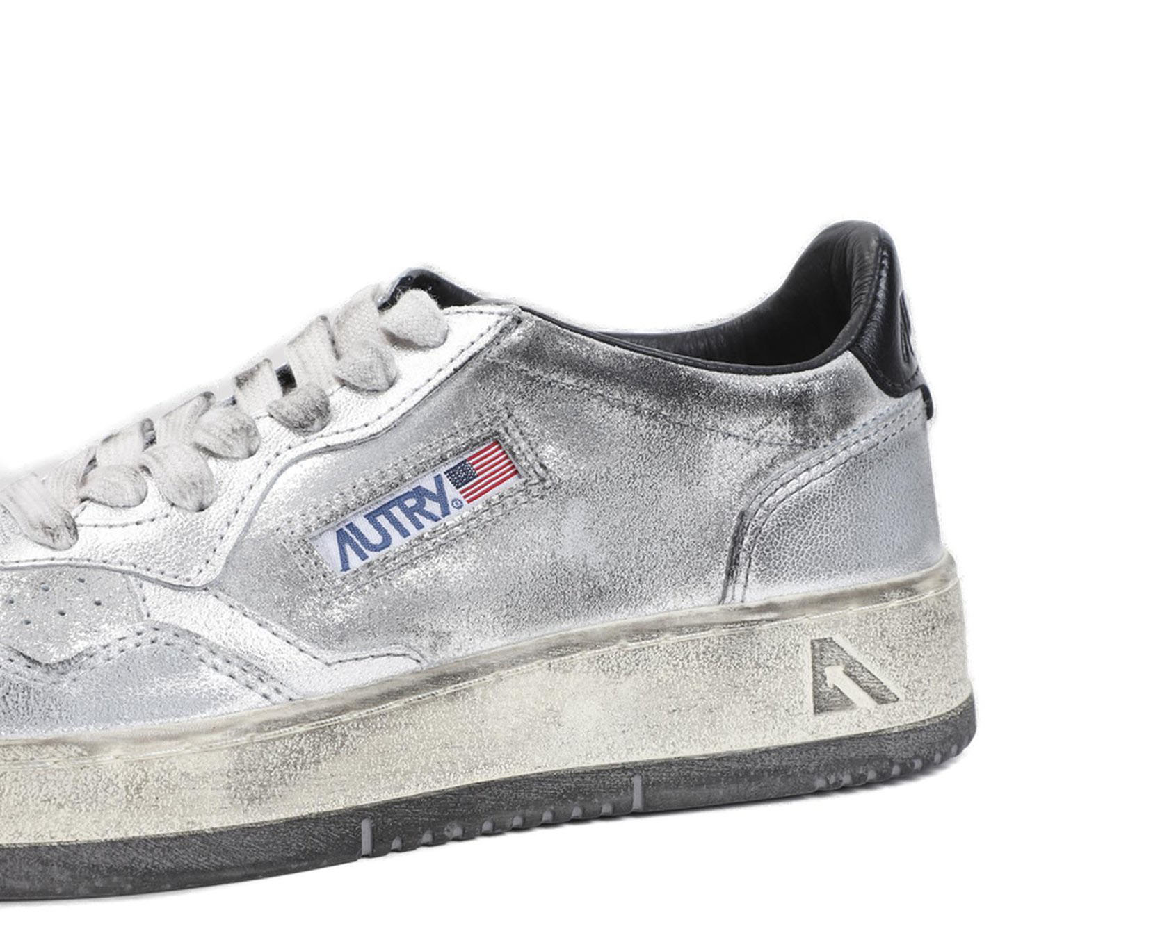 Autry Super Vintage Medalist Distressed Sneakers