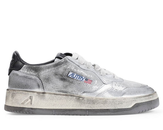 Autry Super Vintage Medalist Distressed Sneakers
