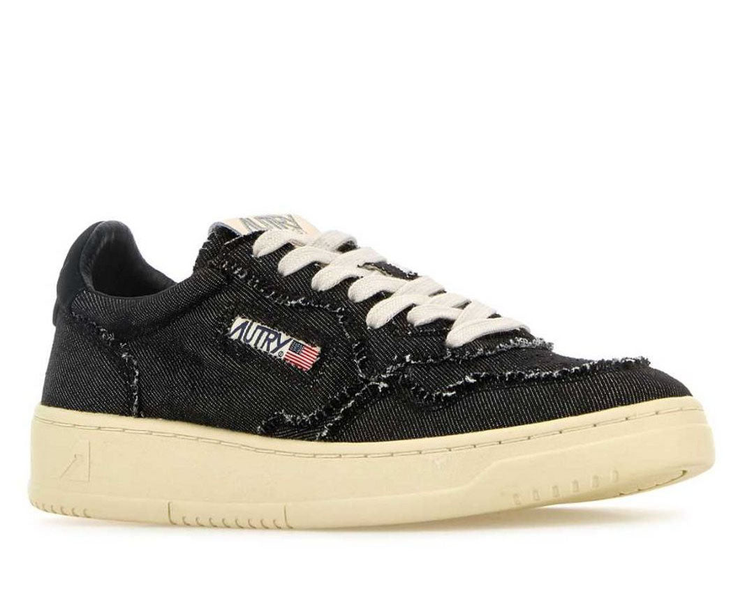 Autry Medalist Denim Lace-Up Sneakers