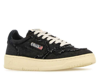 Autry Medalist Denim Lace-Up Sneakers