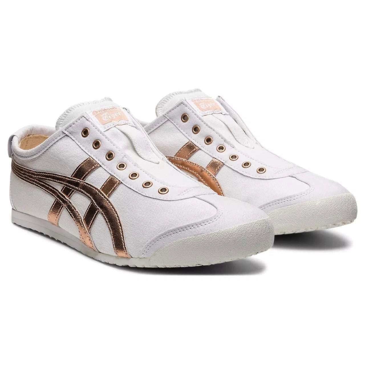 נעלי אוניטסוקה טייגר | Onitsuka Tiger MEXICO 66 SLIP-ON White Rose Gold