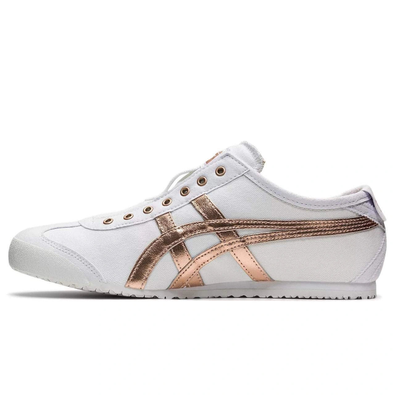 נעלי אוניטסוקה טייגר | Onitsuka Tiger MEXICO 66 SLIP-ON White Rose Gold