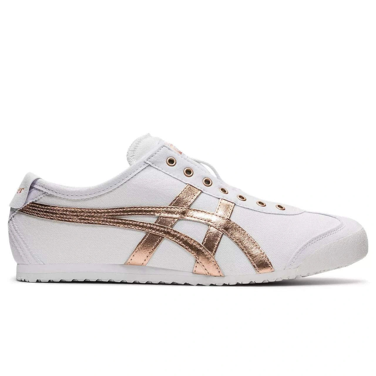 נעלי אוניטסוקה טייגר | Onitsuka Tiger MEXICO 66 SLIP-ON White Rose Gold