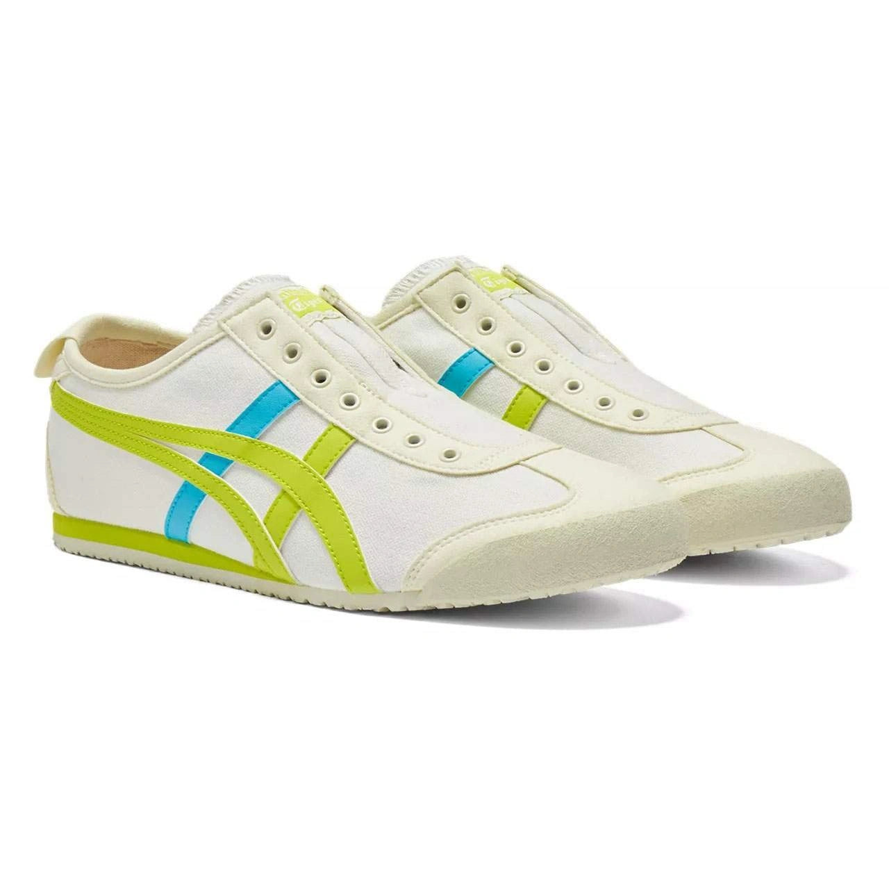 נעלי אוניטסוקה טייגר | Onitsuka Tiger MEXICO 66 SLIP-ON Cream Neon Lime
