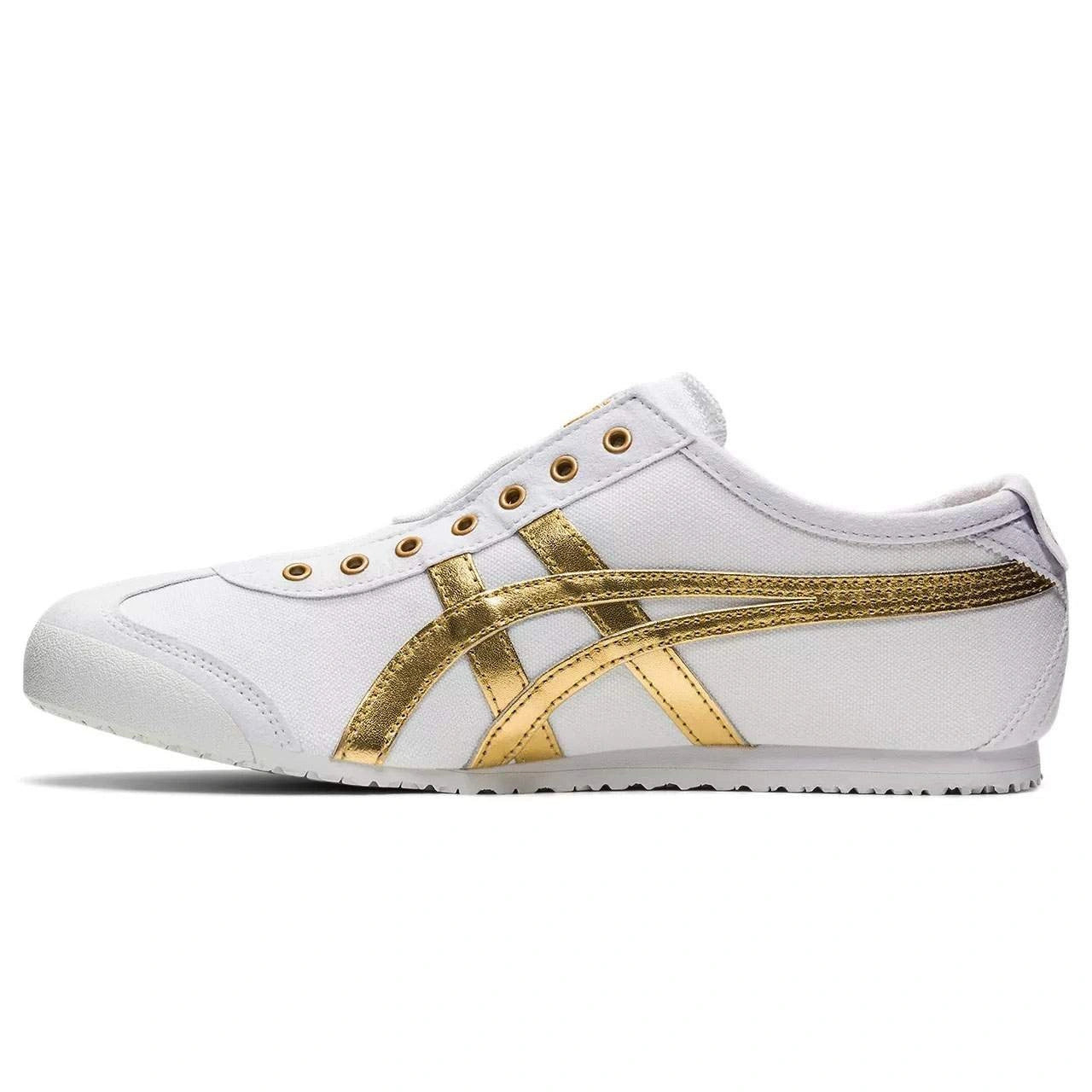 נעלי אוניטסוקה טייגר | Onitsuka Tiger MEXICO 66 SLIP-ON White Pure Gold