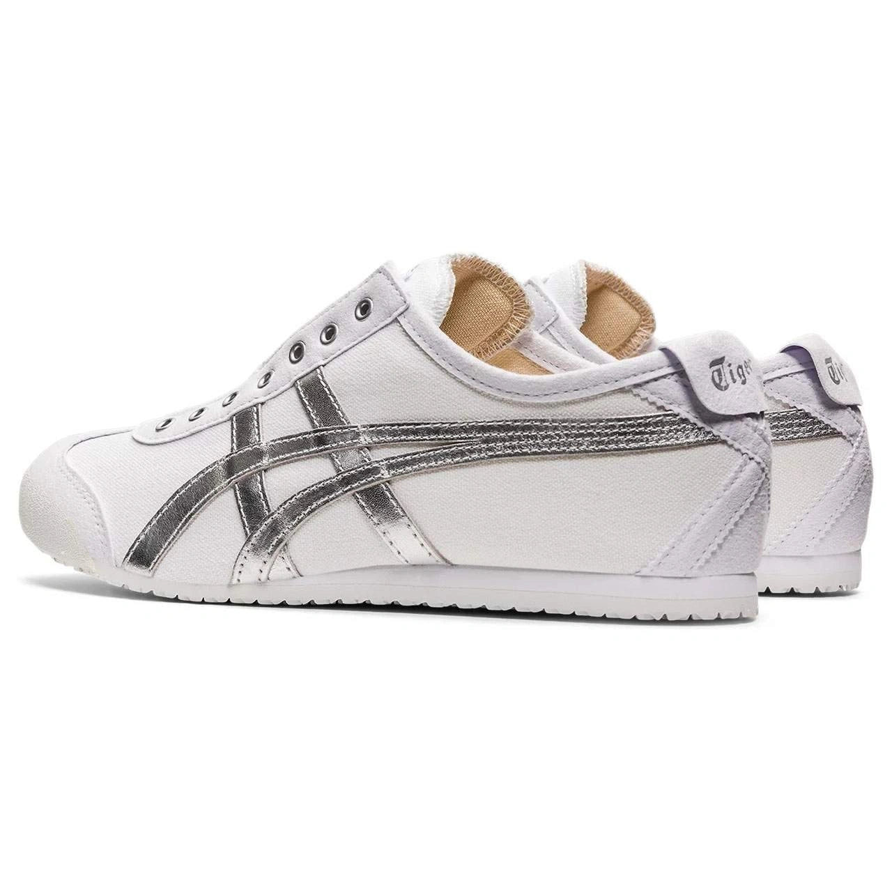 נעלי אוניטסוקה טייגר | Onitsuka Tiger MEXICO 66 SLIP-ON White Pure Silver