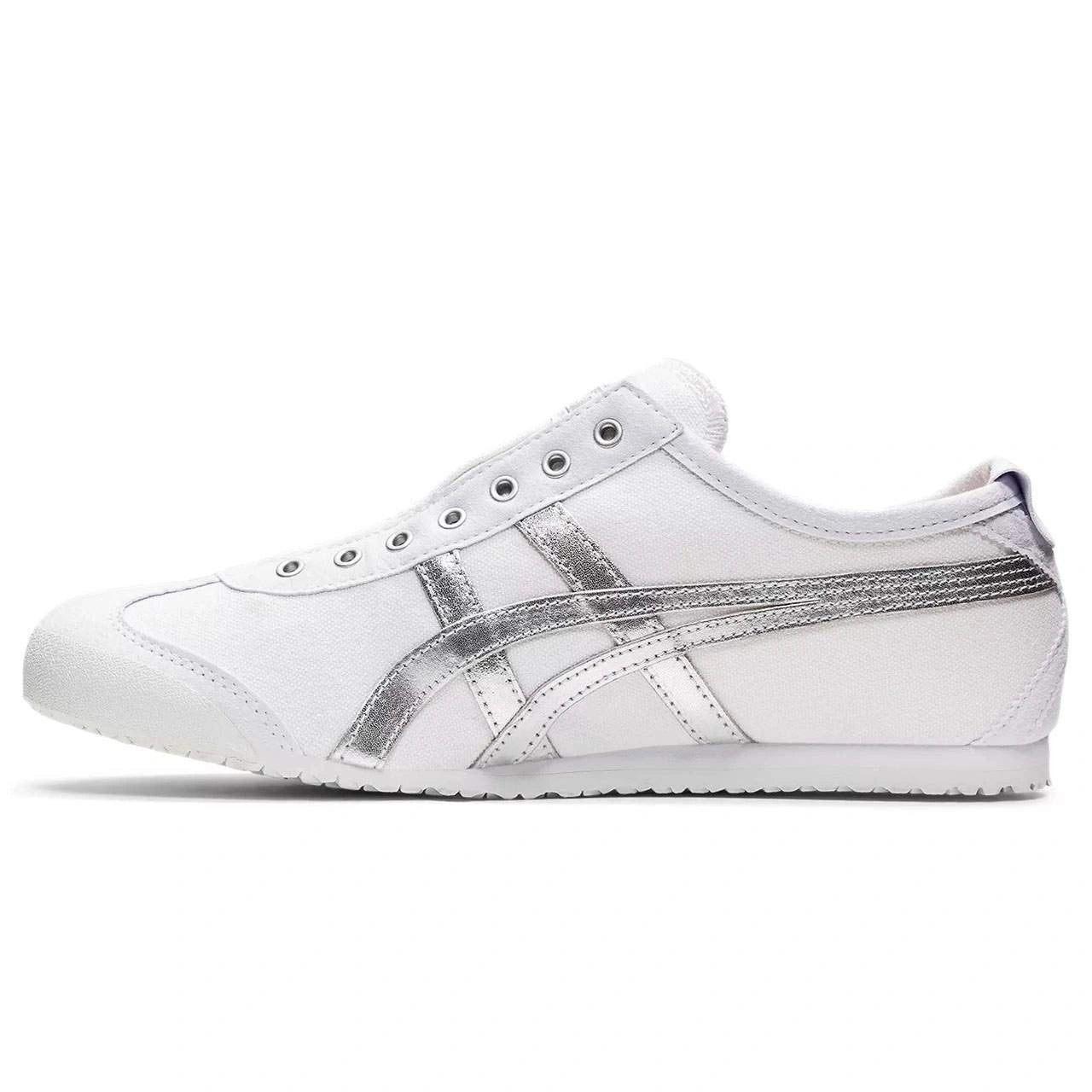 נעלי אוניטסוקה טייגר | Onitsuka Tiger MEXICO 66 SLIP-ON White Pure Silver