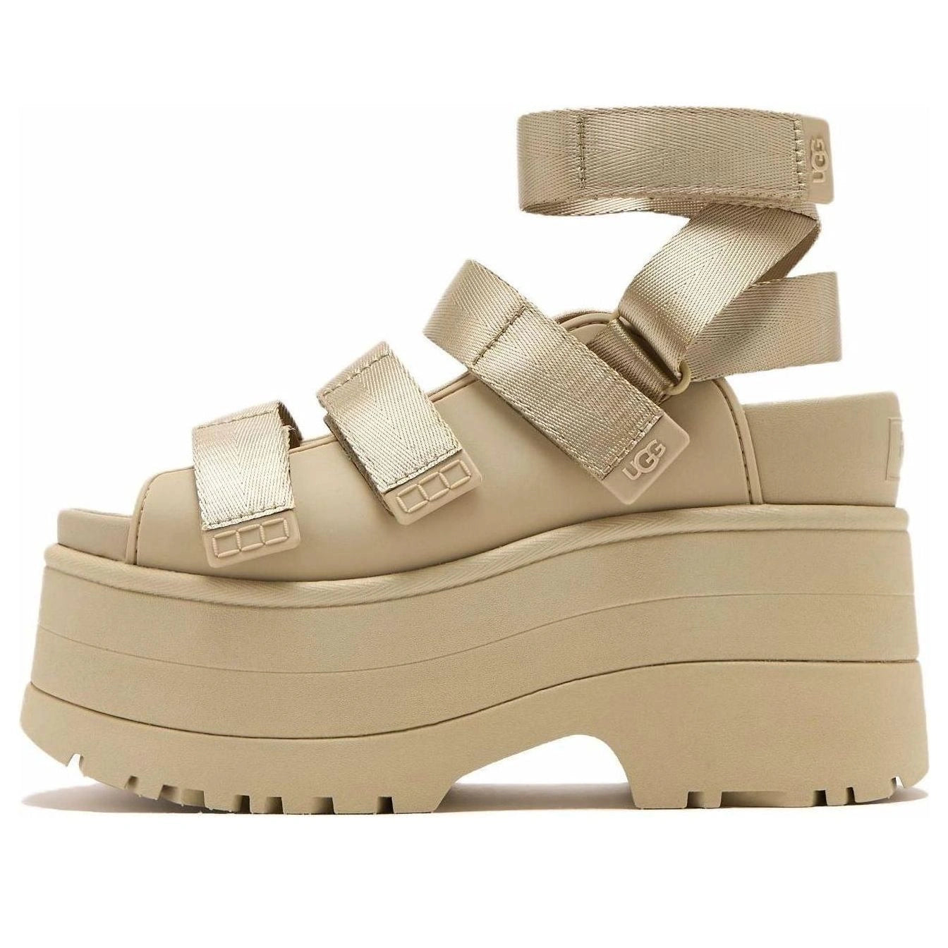 UGG GoldenRise Platform Sandals Mustard Seed