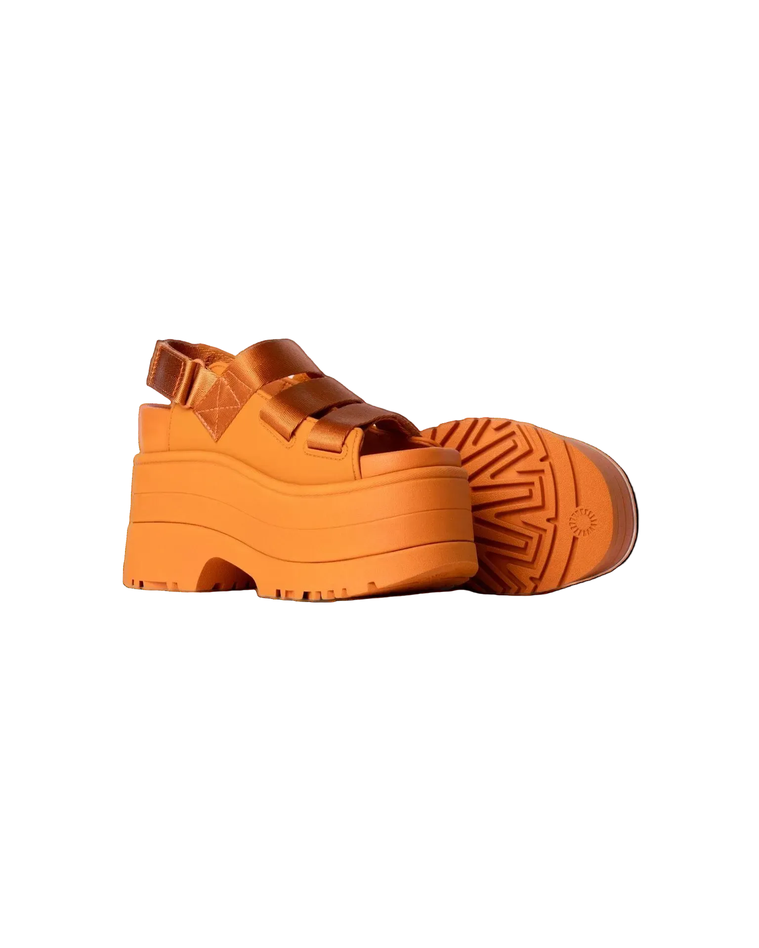 UGG GoldenRise Platform Sandals Dark Apricot