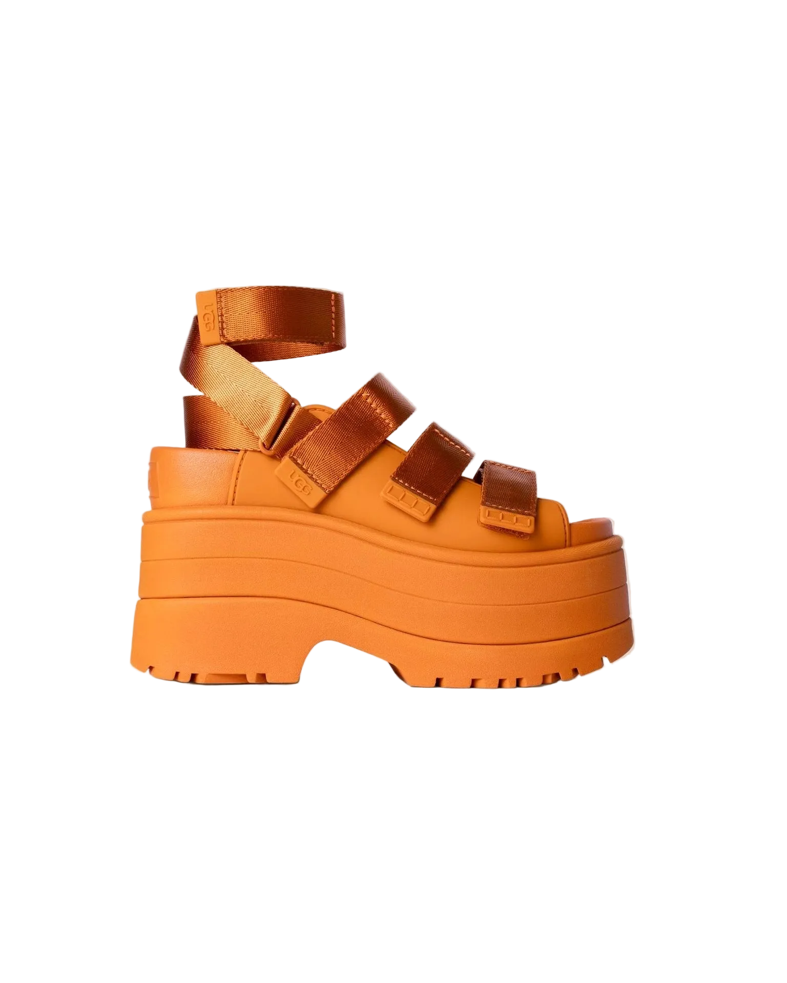UGG GoldenRise Platform Sandals Dark Apricot