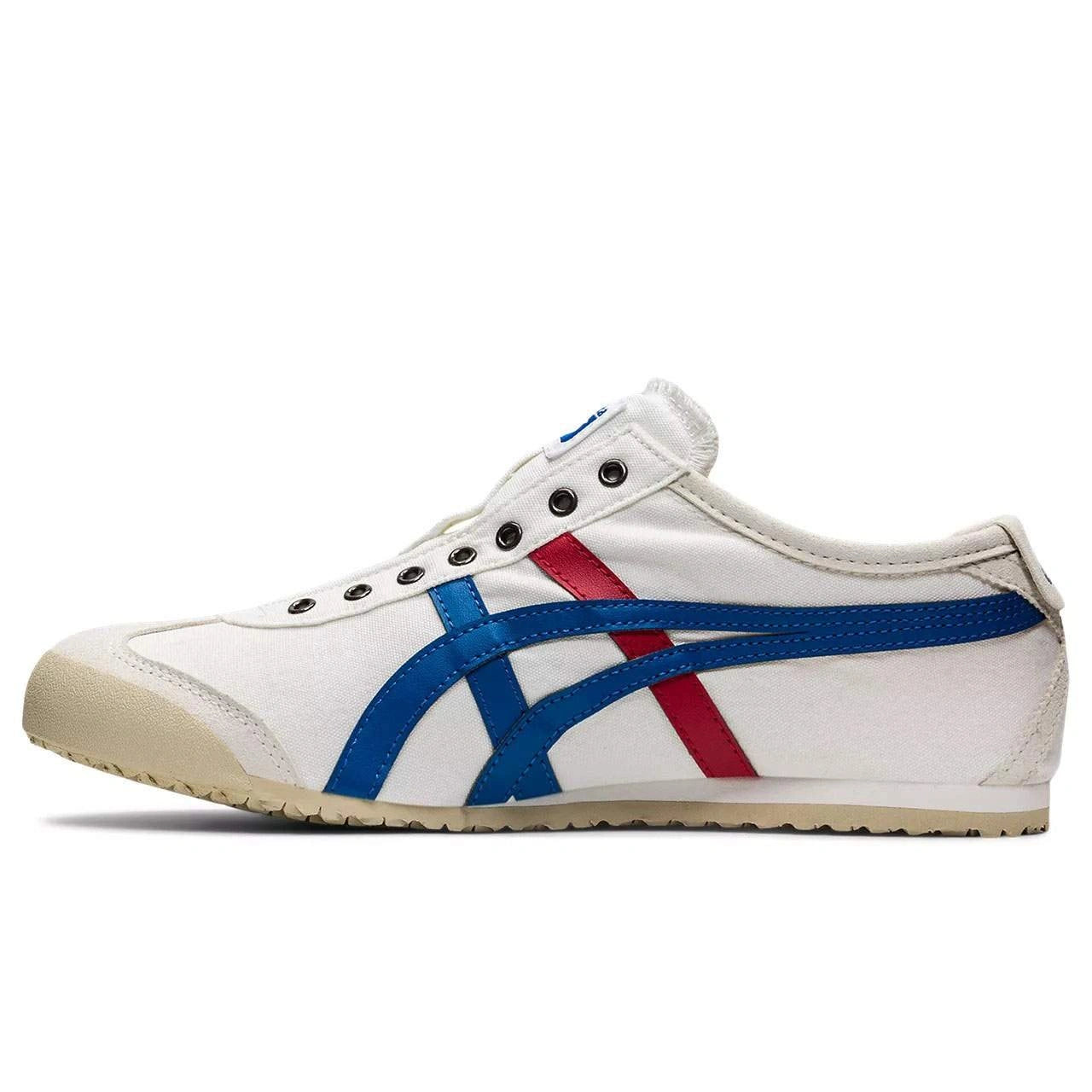 נעלי אוניטסוקה טייגר | Onitsuka Tiger MEXICO 66 SLIP-ON White Tricolor