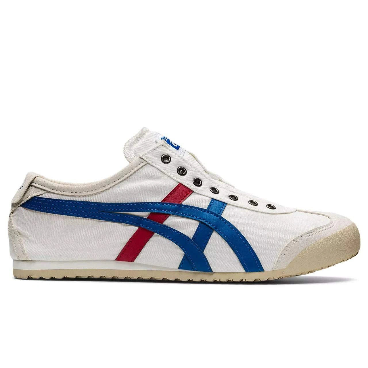 נעלי אוניטסוקה טייגר | Onitsuka Tiger MEXICO 66 SLIP-ON White Tricolor