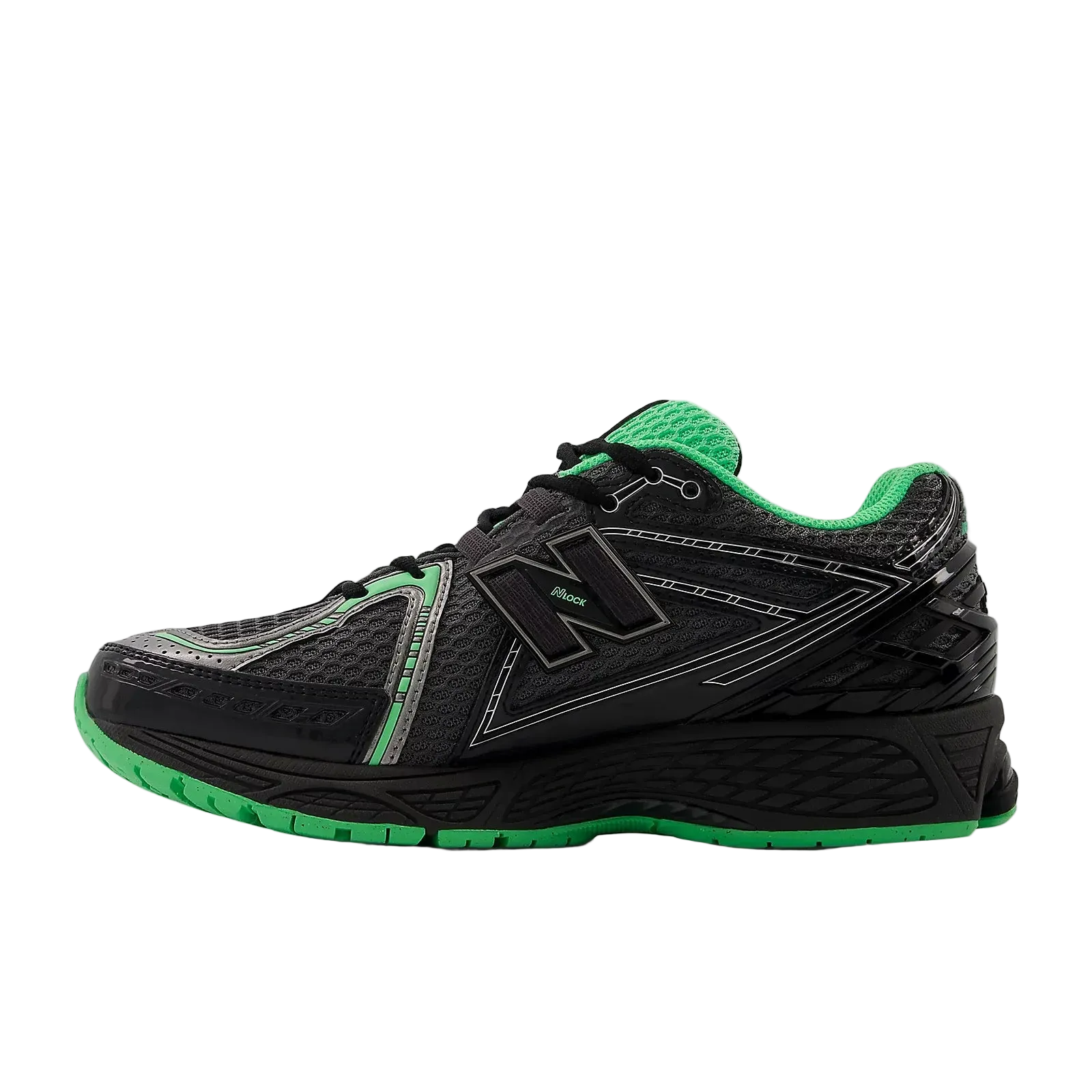 New Balance 1906 Dark Silver Metallic with Lime Leaf and Castlerock