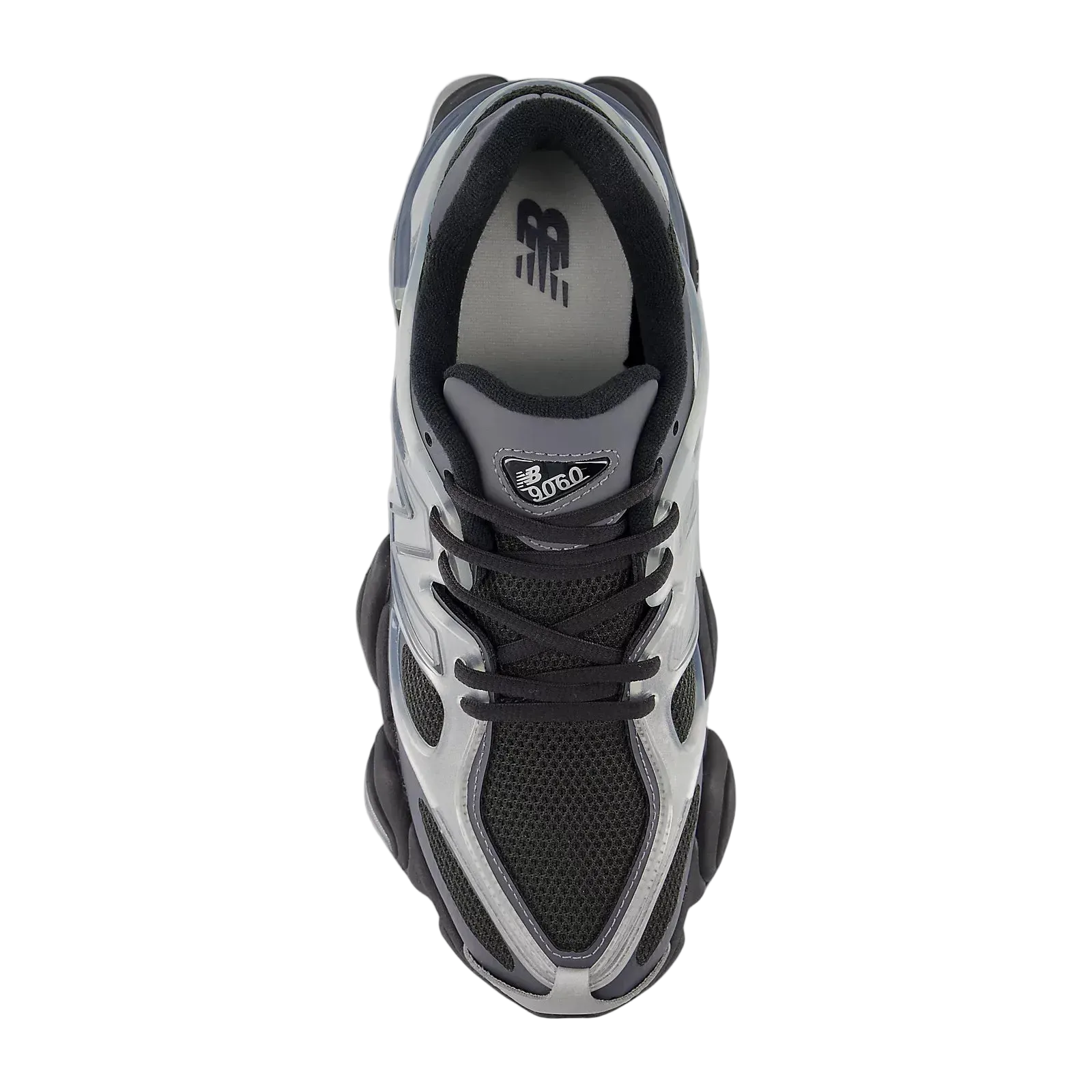 New Balance 9060X – Silver Metallic with Black Cement