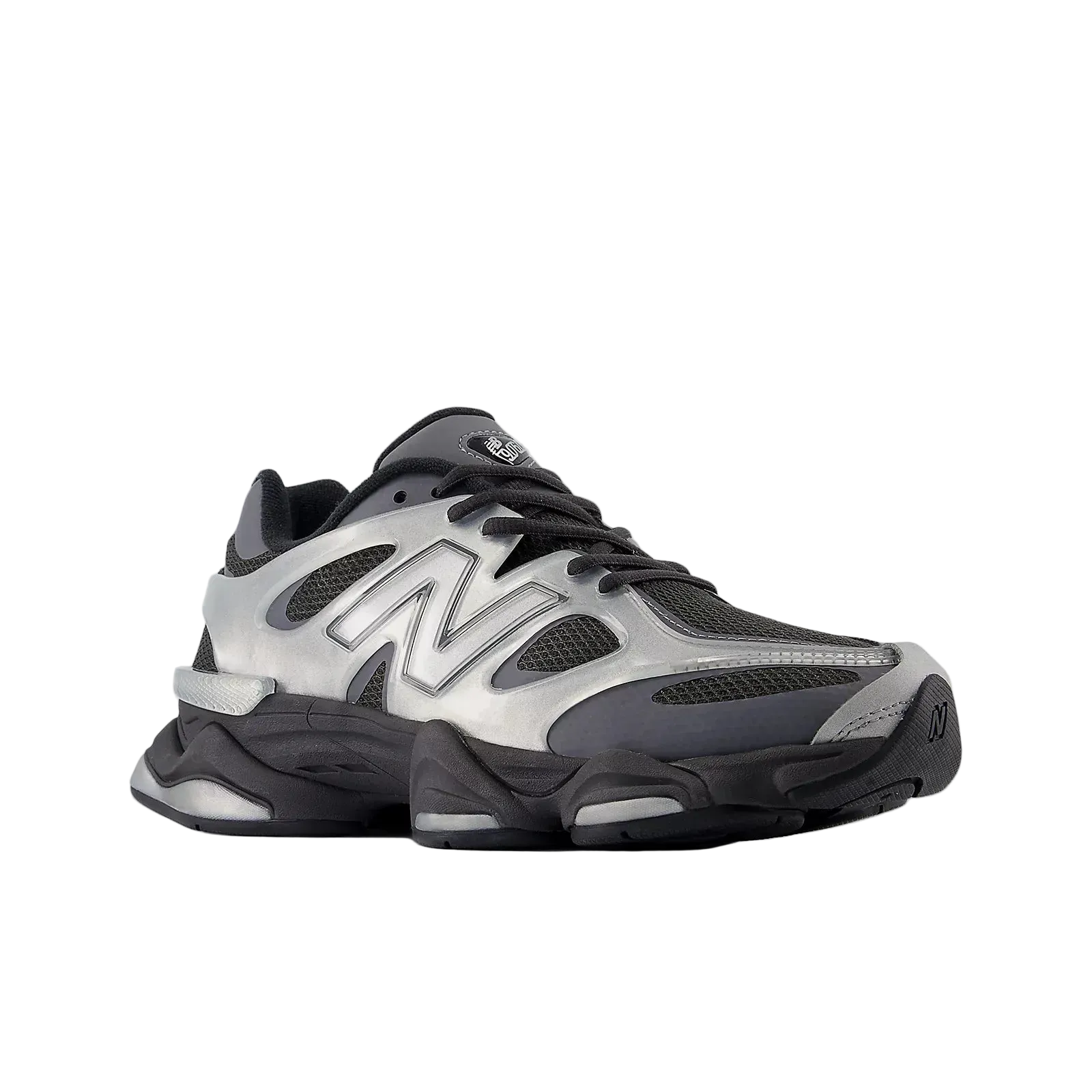 New Balance 9060X – Silver Metallic with Black Cement